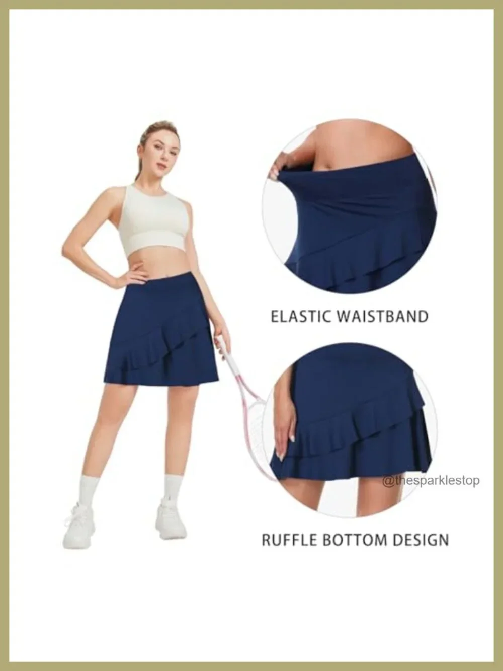 Women's Golf Skort with Pockets High Waisted Athletic Tennis Skirt